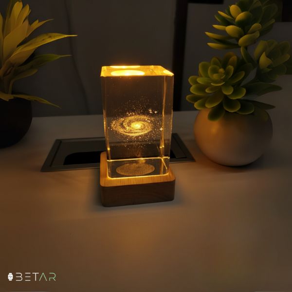 3D Galaxy Crystal Ball LED Night Lamp